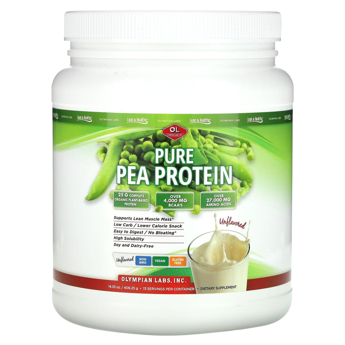 Olympian Labs Pea Protein Powder Unflavored - 13 Servings