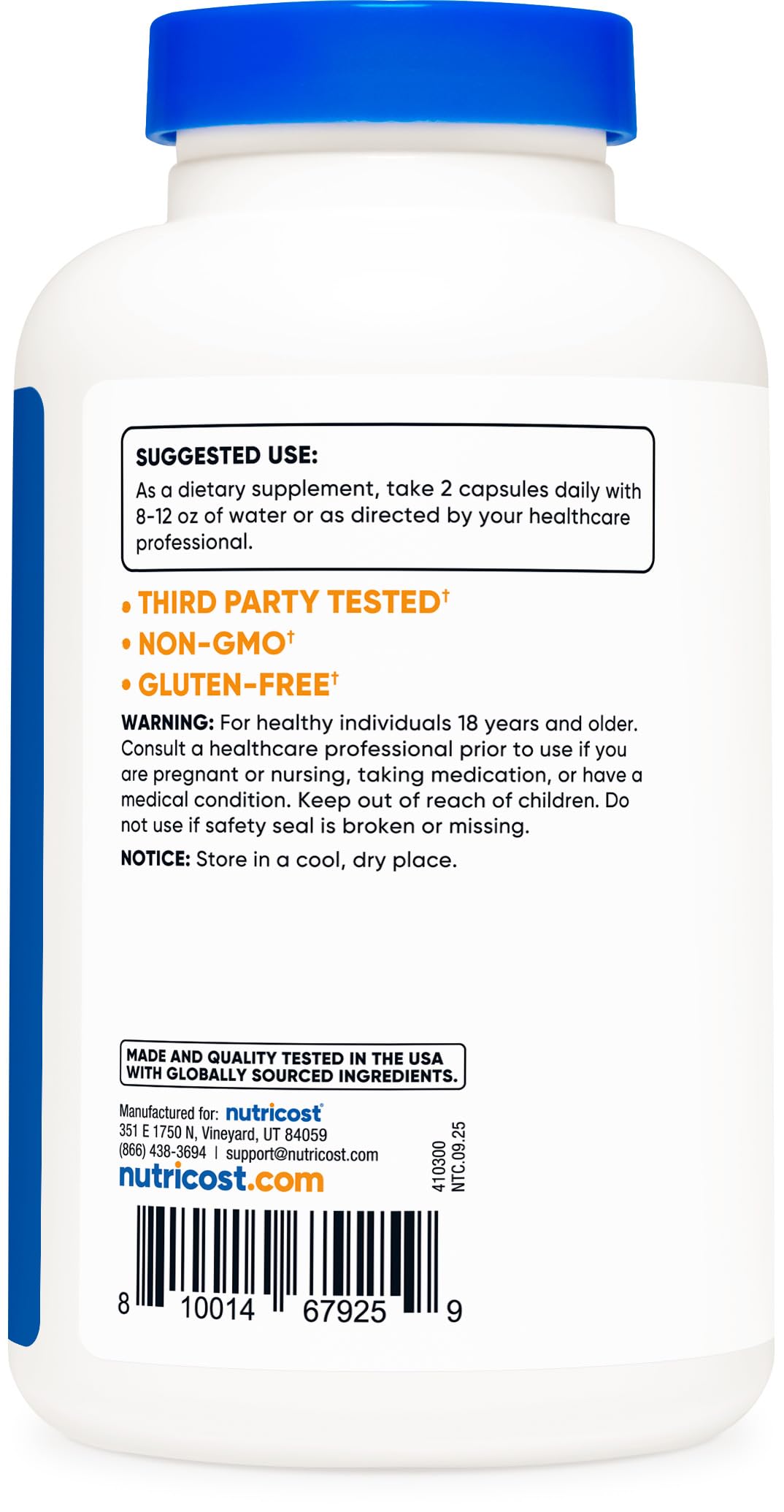 Nutricost Glucosamine Sulfate 750mg, 240 Capsules (1500mg Per Serving)