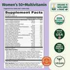 EarthFirst Organic Women's 50+ Multivitamin with Iron - 60 Tablets - image 2