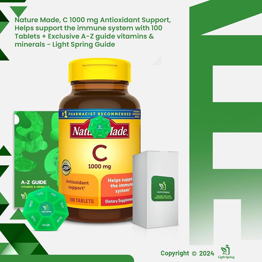 LightSpring Vitamin C 1000mg Immune Support - 100 Tablets - image 2