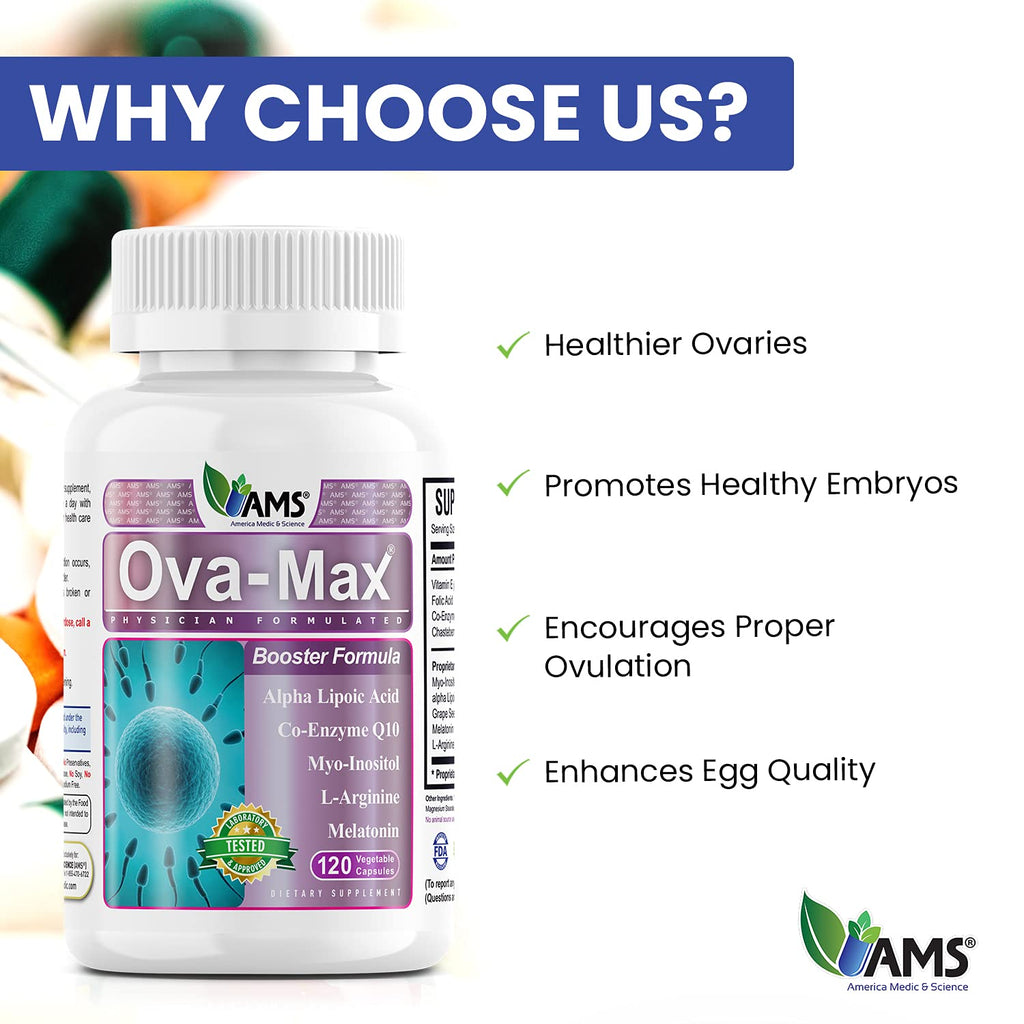 America Medic & Science OVA-Max Prenatal Vitamins - 120 Capsules - image 6