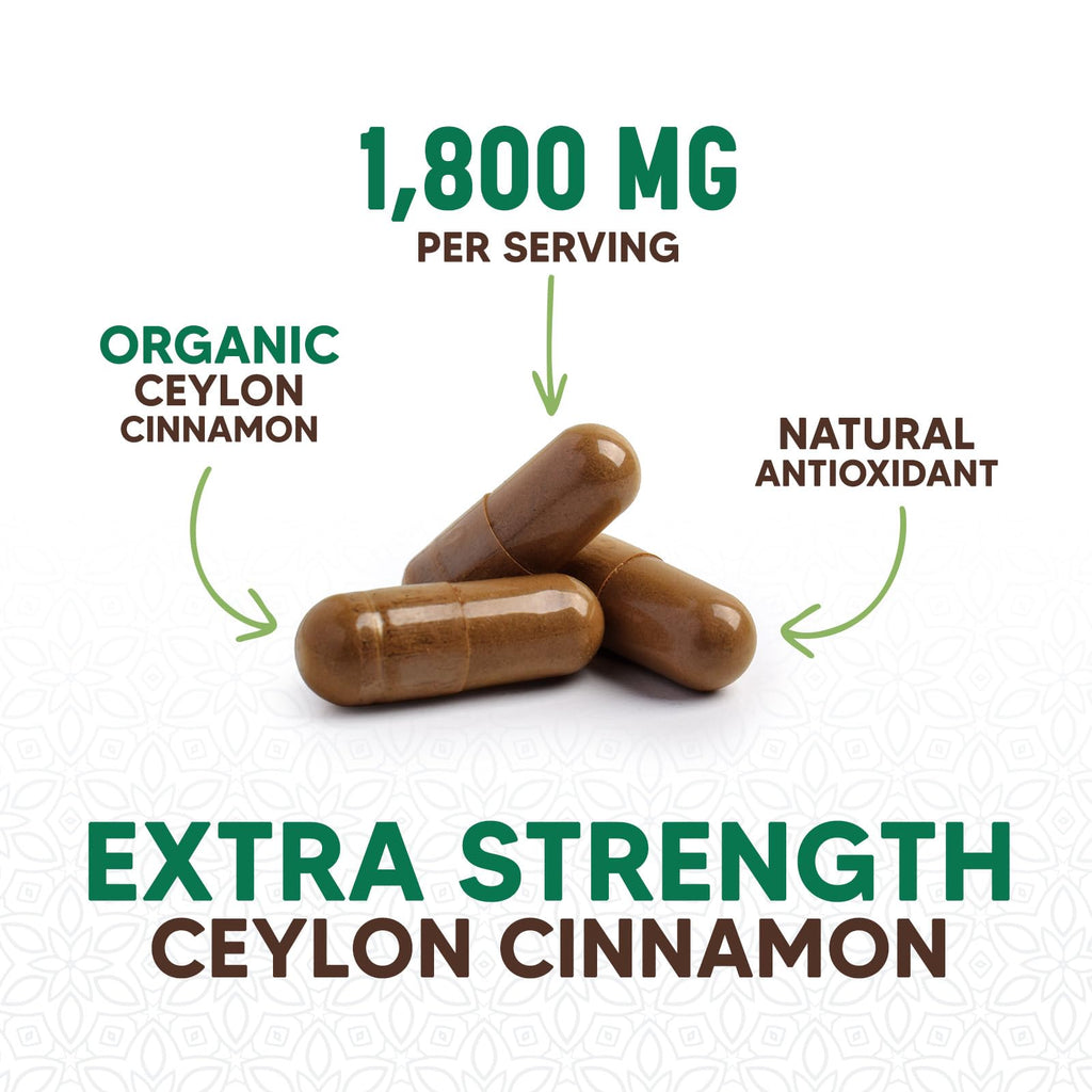 Health Nutrition Naturals Ceylon Cinnamon Capsules - 100% Extra