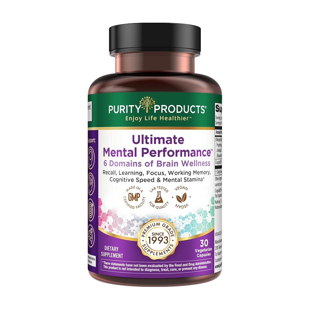 Purity Products Ultimate Mental Performance Brain Supplement - 30 Capsules