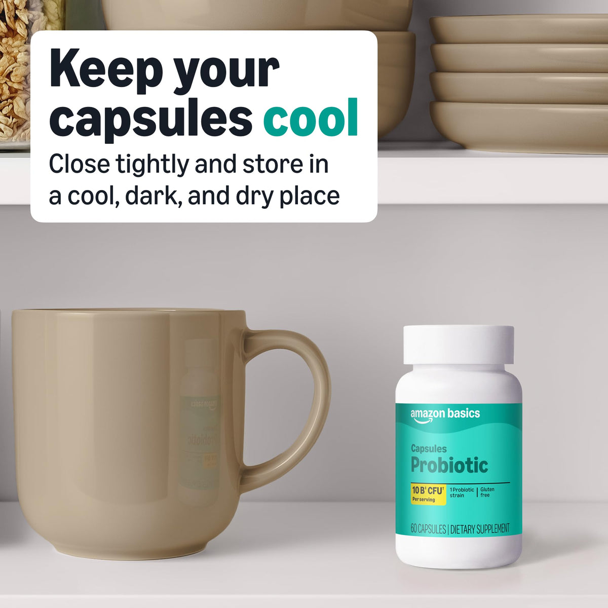 Amazon Basics Daily Probiotic 10 Billion CFU - 60 Capsules - image 4