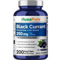 NusaPure Black Currant 250 mg Vegan - 200 Vegetarian Capsules