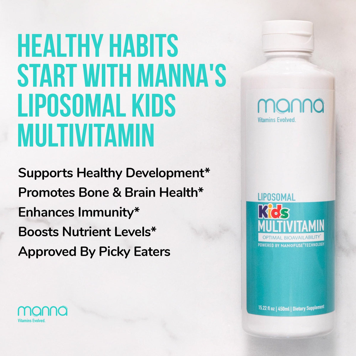 Manna Vitamins Evolved Liposomal Kids Multivitamin - 15.22 Fl Oz - image 3