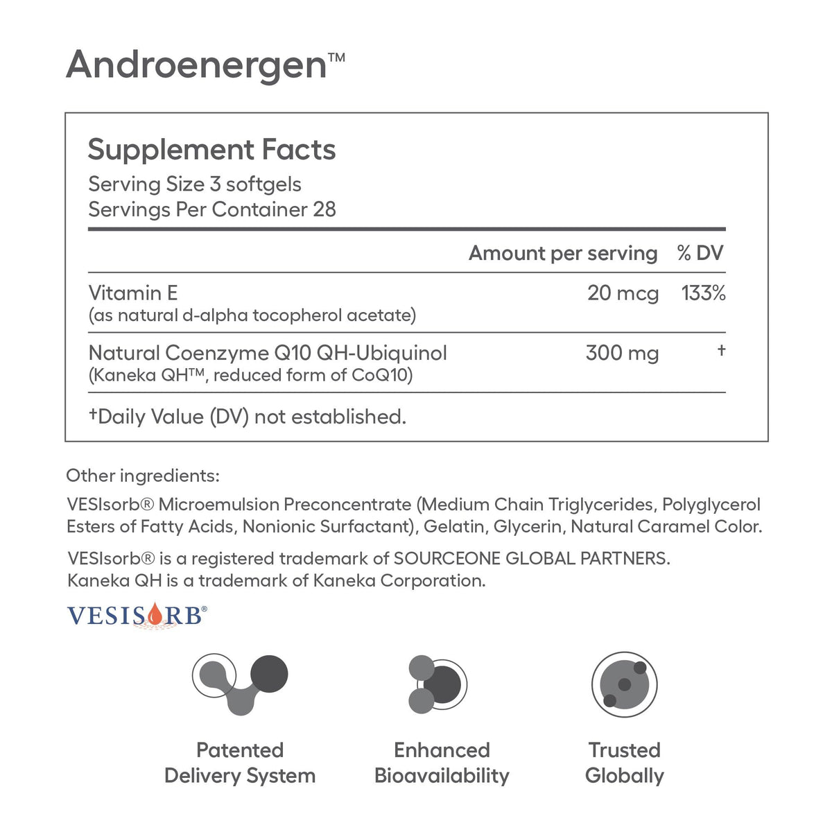 Ovaterra AndroEnergen CoQ10 Supplement for Men - 84 Softgels - image 2