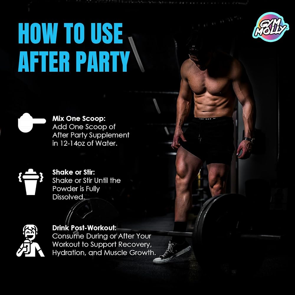 Gym Molly After Party Vegan BCAA Powder - 12.38 oz - image 5