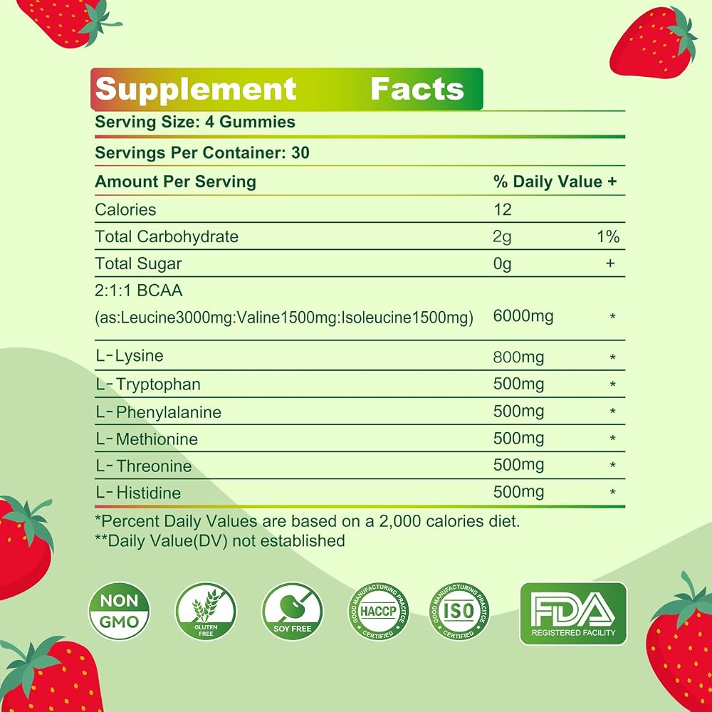 Parhaat EAA Gummies Essential Amino Acids - 120 Gummies - image 2