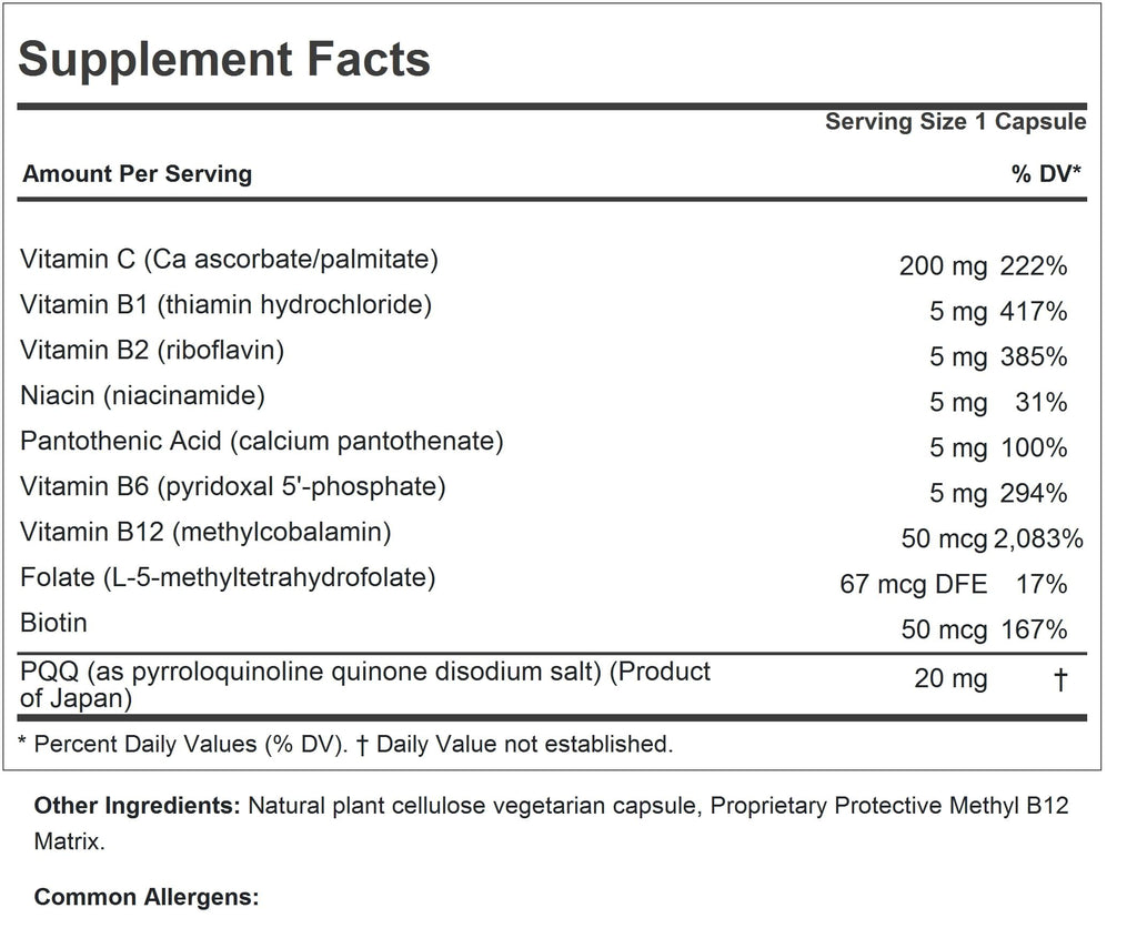 ANDREW LESSMAN PQQ 20 - Capsules - 20mg Pyrroloquinoline Quinone