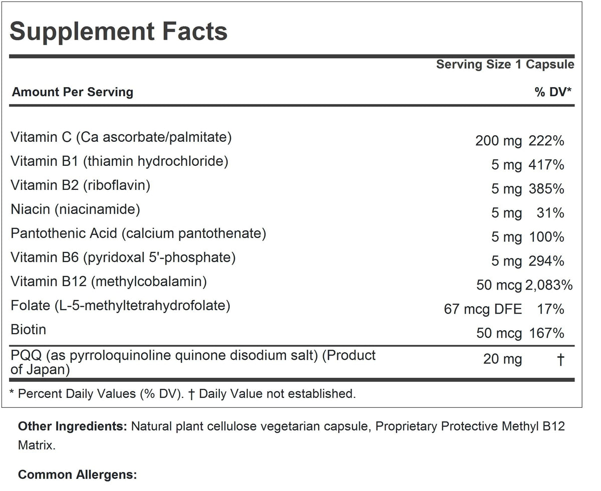 ANDREW LESSMAN PQQ 20 - Capsules - 20mg Pyrroloquinoline Quinone