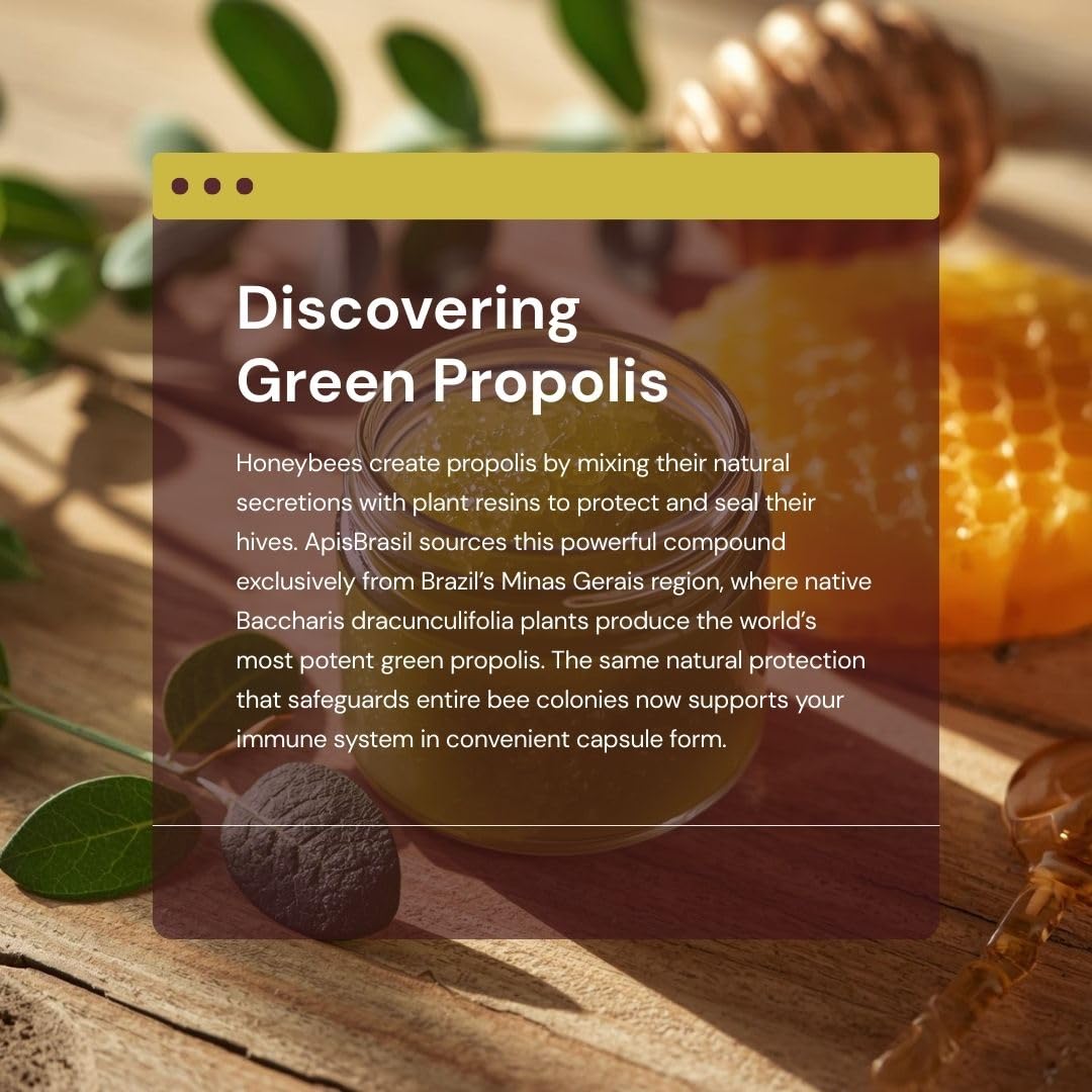 ApisBrasil Brazilian Green Propolis Immune Support - 90 Softgels - image 4