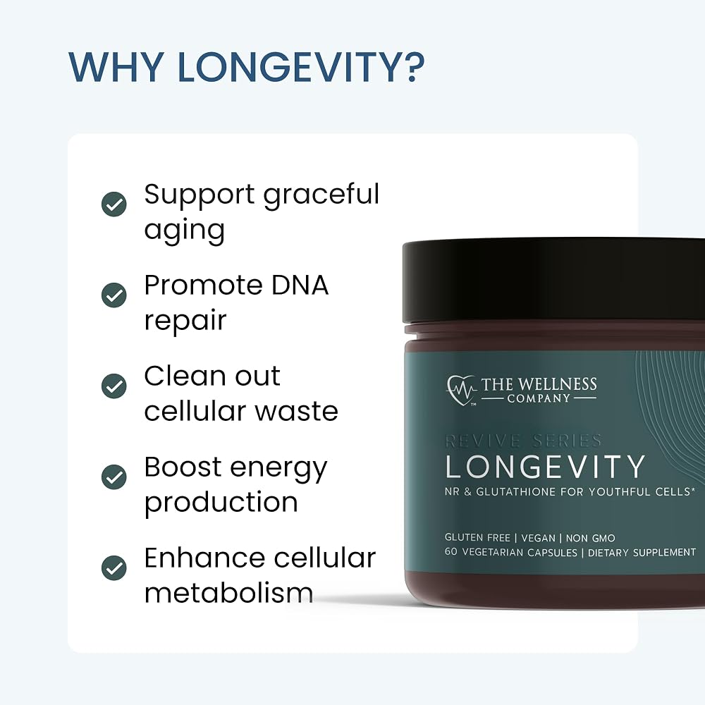 The Wellness Company Longevity NR & Glutathione Capsules - 60 Count - image 5