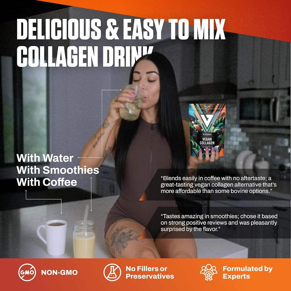 VEDGE Vegan Collagen Powder, Plant-Based Peptides - 20 Servings - image 4