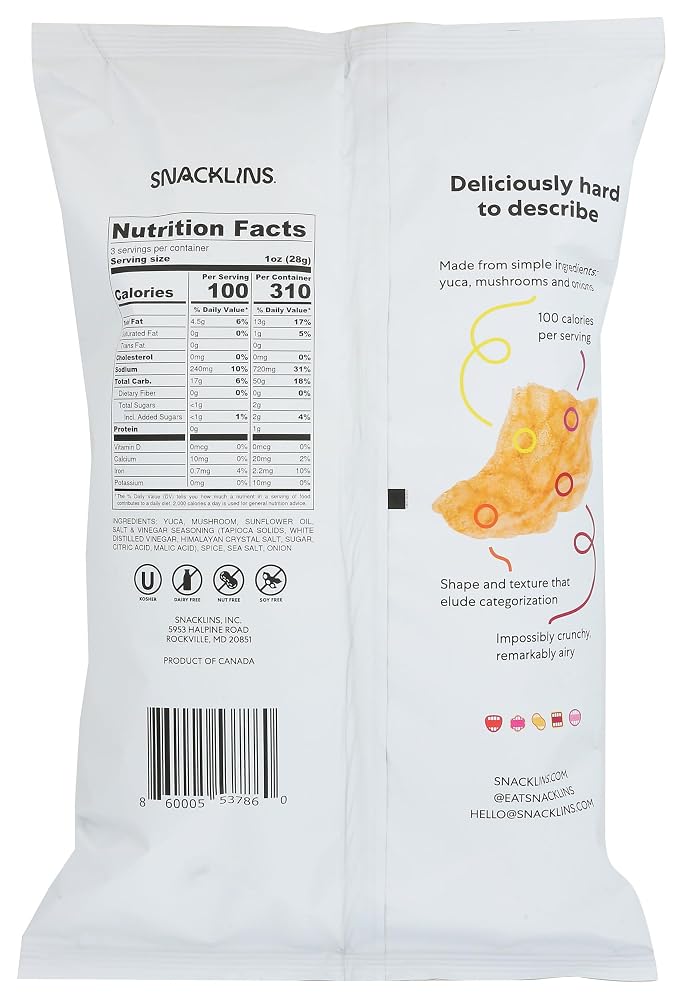 SNACKLINS Sea Salt and Vinegar Plant Crisps - 3 oz - image 2