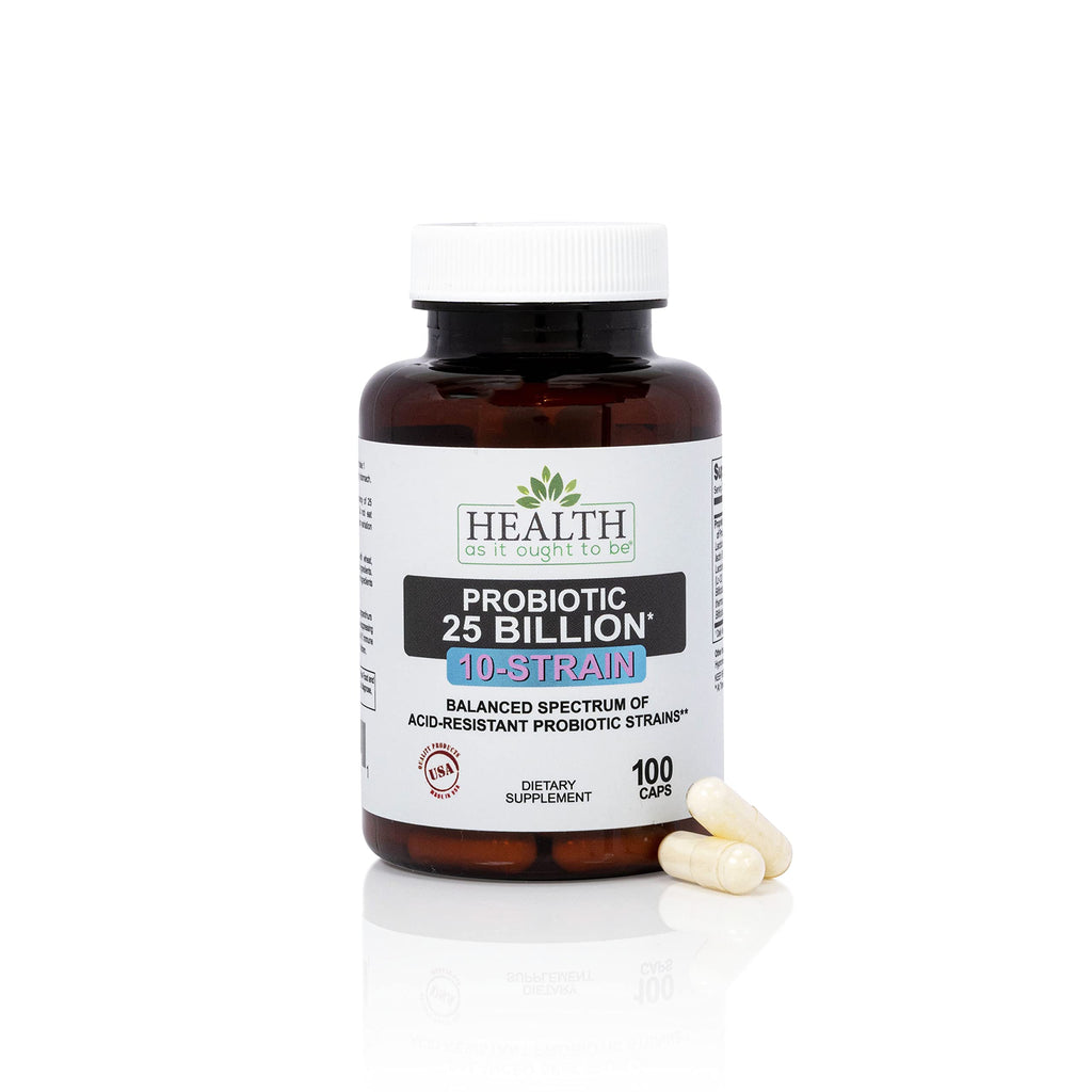 Health As It Ought To Be Probiotic 10 Strain 25 Billion CFU