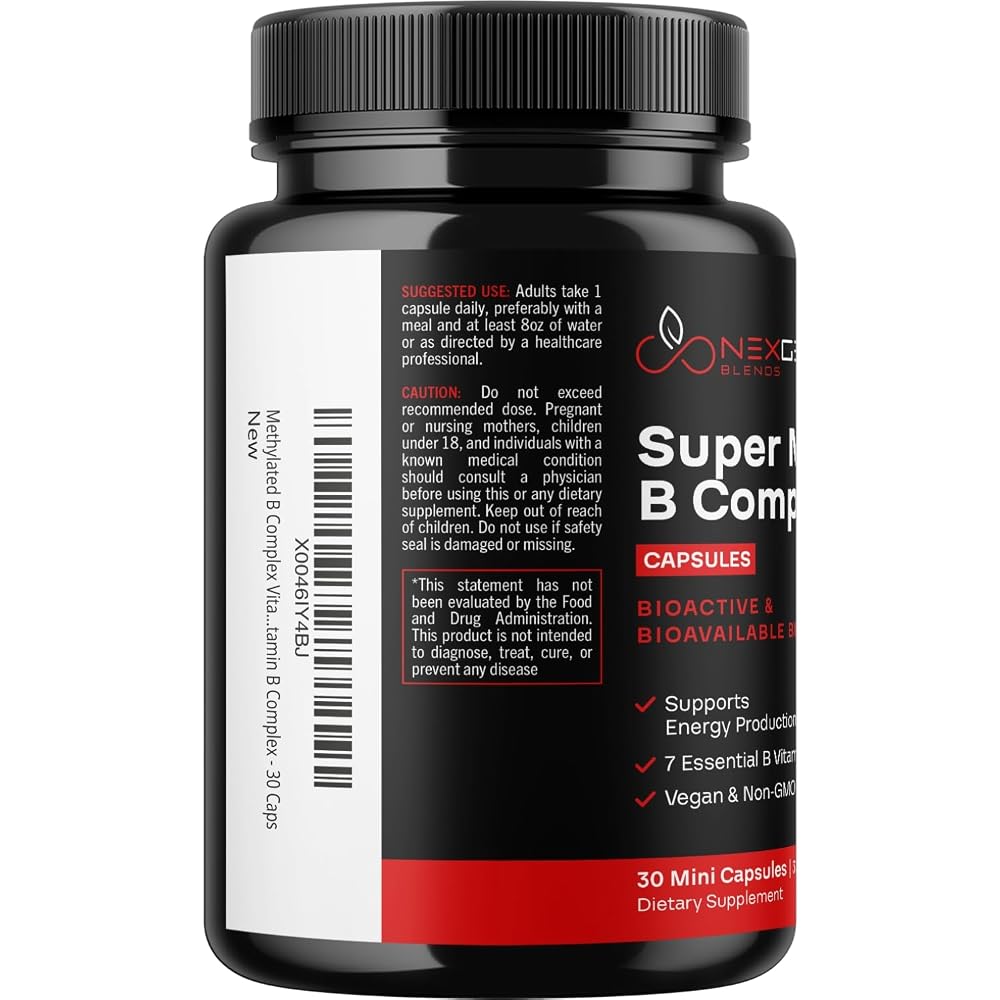 NEXGEN BLENDS Methylated B Complex Vitamin Supplement - Bioactive