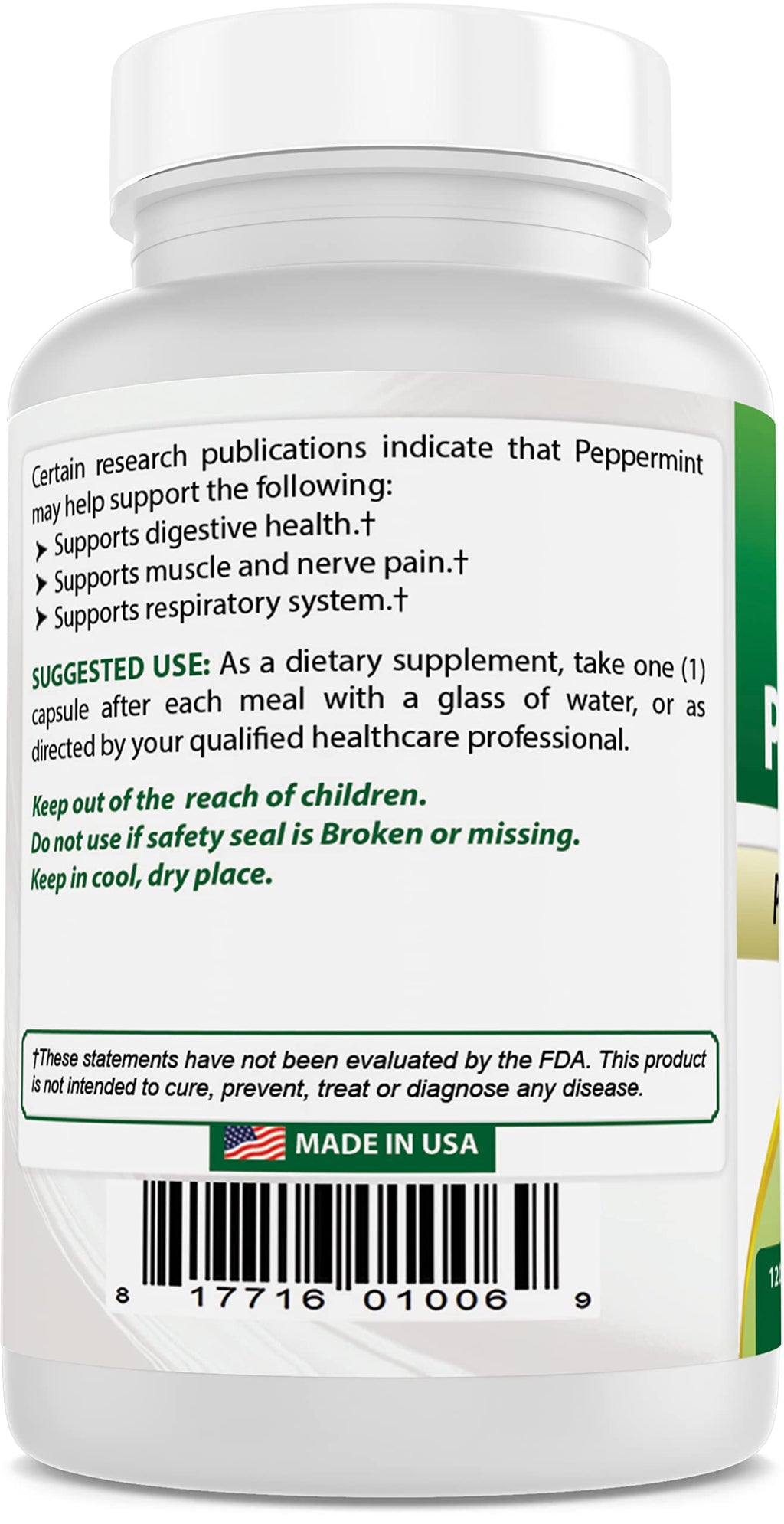 Best Naturals Peppermint Oil 250 mg - 360 Capsules - image 7