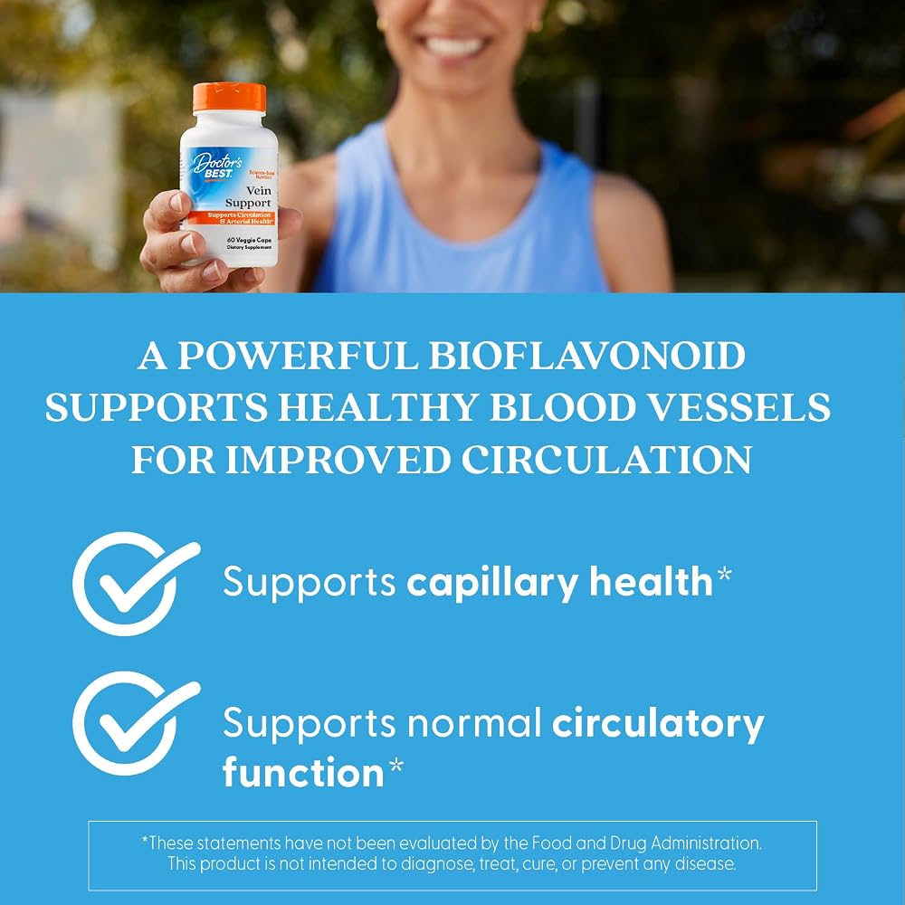 Doctor's BEST Vein Support Supplement for Circulation - 60 Vegetarian Capsules - image 5