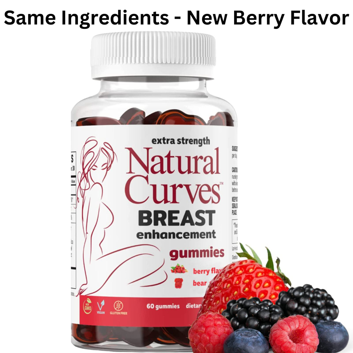 Natural Curves Breast Enhancement Gummies - 60 Gummies - image 2