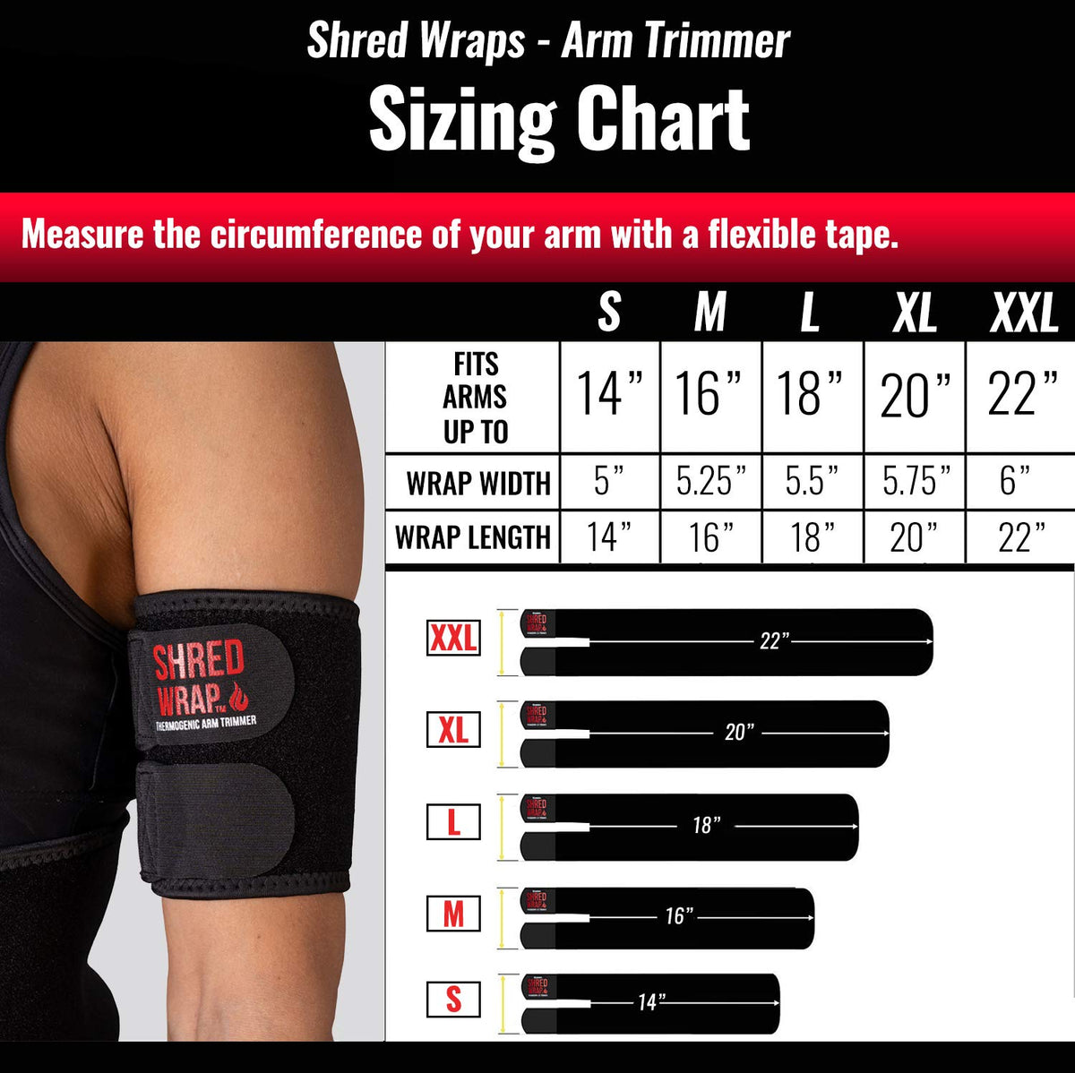 Iron Bull Strength Shred Wraps for Arms - Thermogenic Arm Trimmers