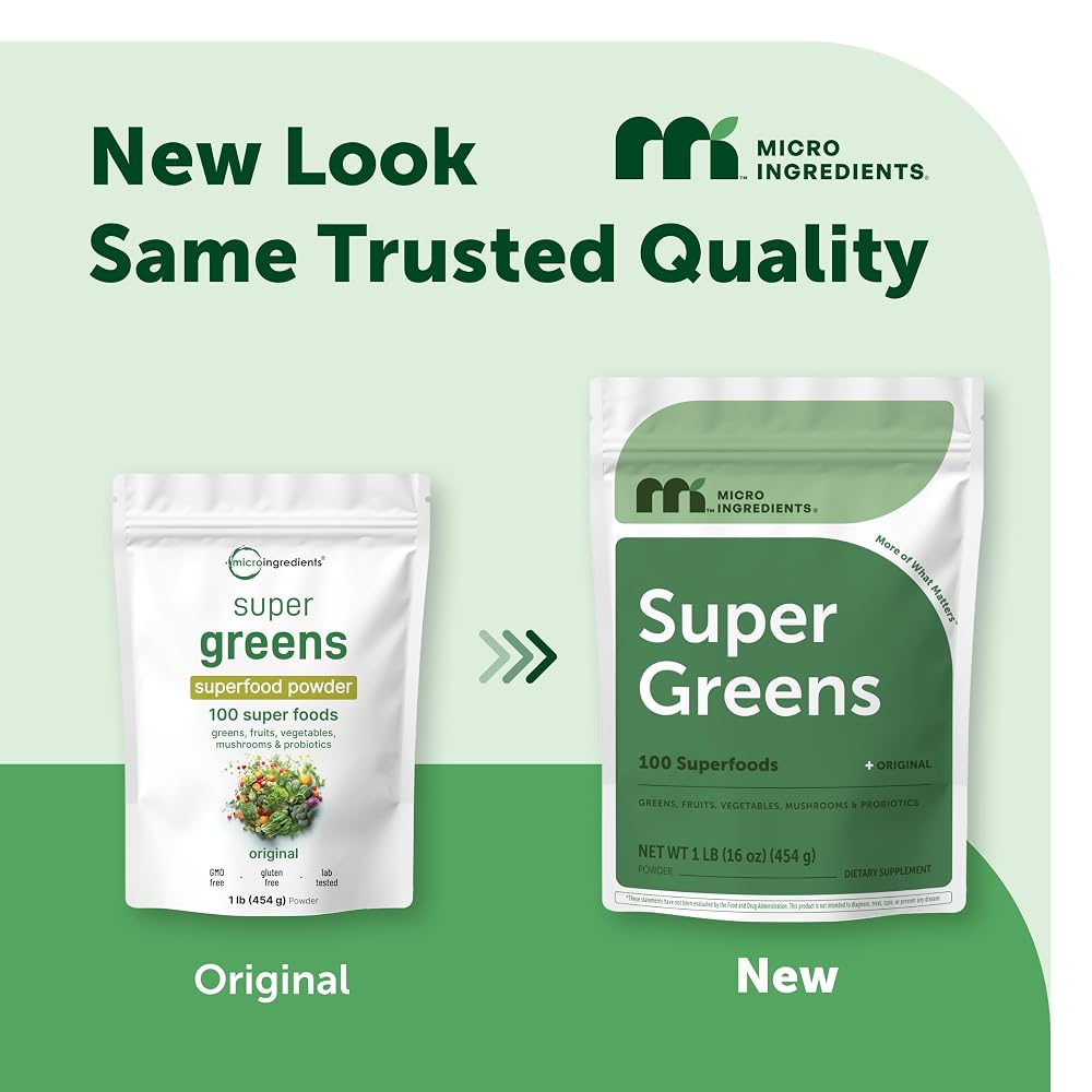 Micro Ingredients Super Greens Powder, 100 Superfoods - 1 lb - image 2