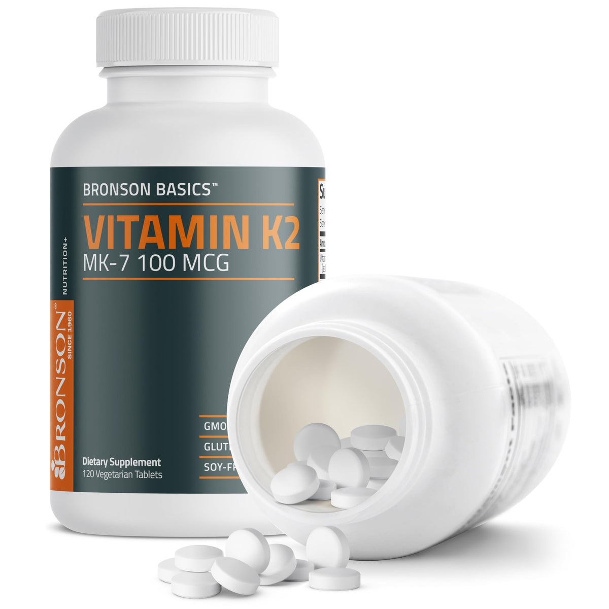 Bronson Bronson Basics Flavored Vitamin K2 Tablets Support Strong