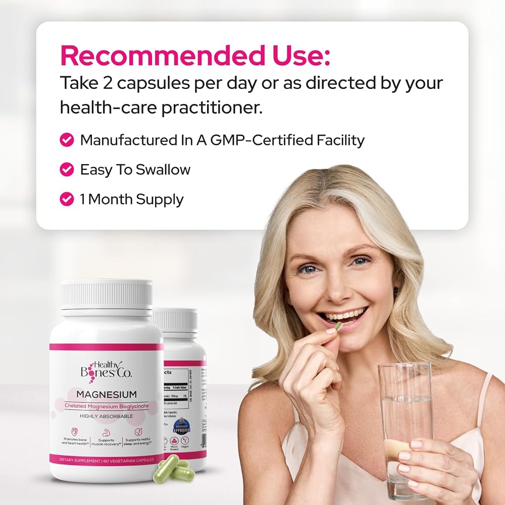 Healthy Bones Co. Magnesium Glycinate for Sleep - 60 Vegetarian Capsules - image 5