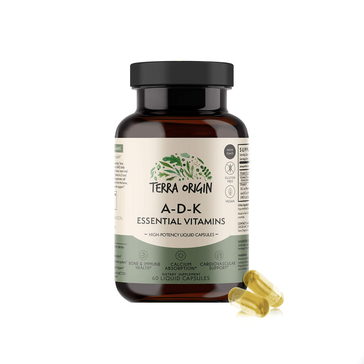 TERRA ORIGIN ADK Essential Vitamin Supplement - 60 Capsules