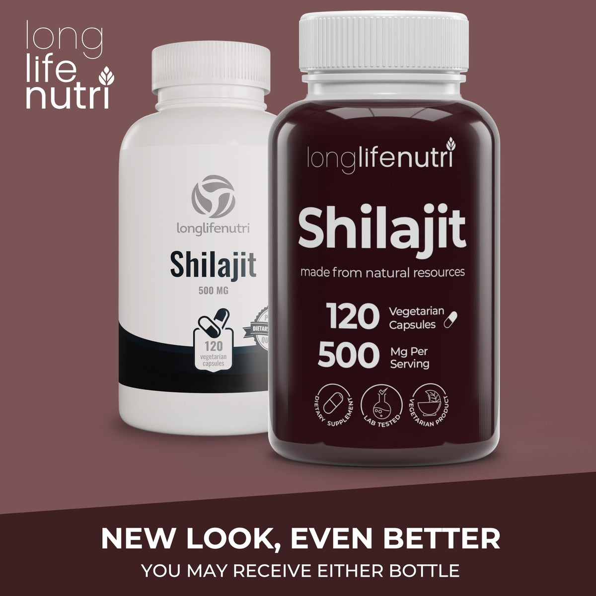 LongLifeNutri Shilajit Pure Himalayan Extract 500mg - 120 Vegetarian Capsules - image 4