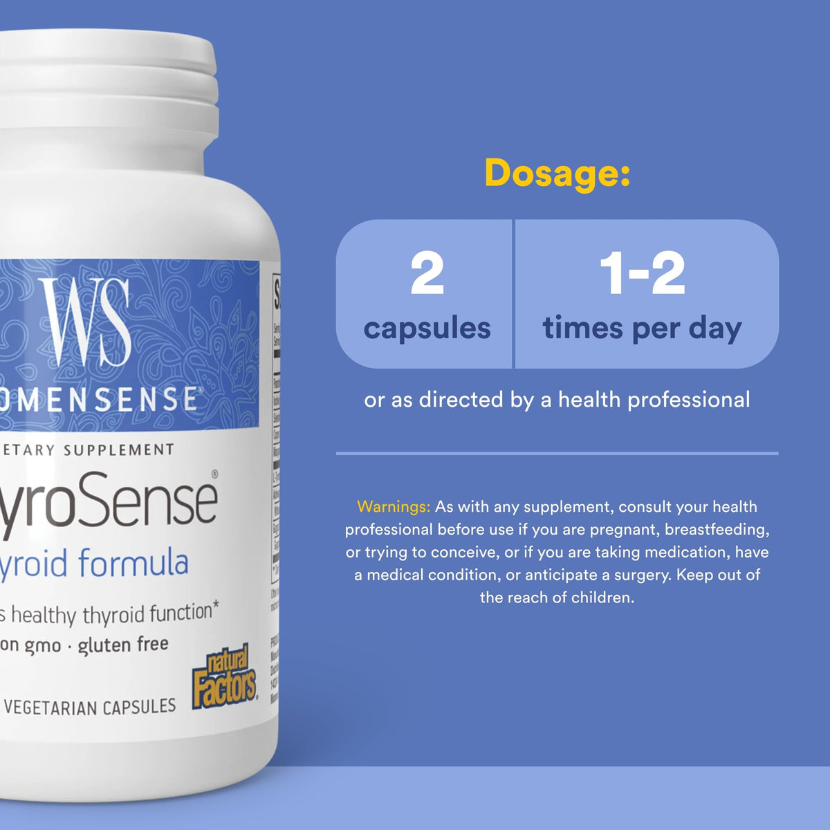Natural Factors WomenSense ThyroSense Thyroid Support - 60 Vegetarian Capsules - image 3