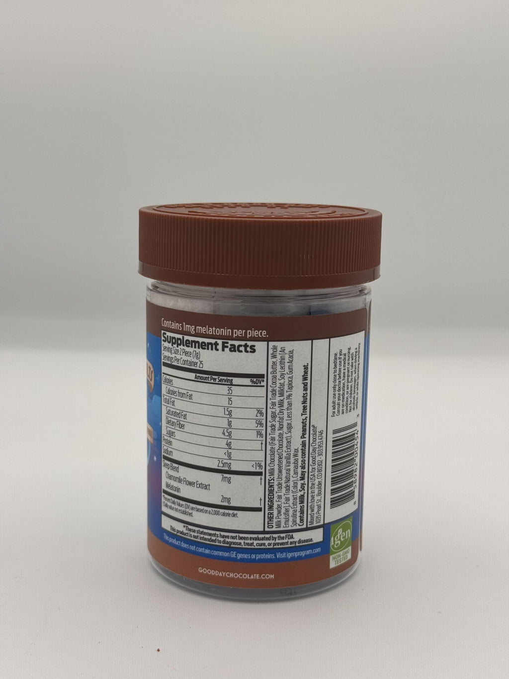 Good Day Chocolate Melatonin for Adults - 50 Count - image 5