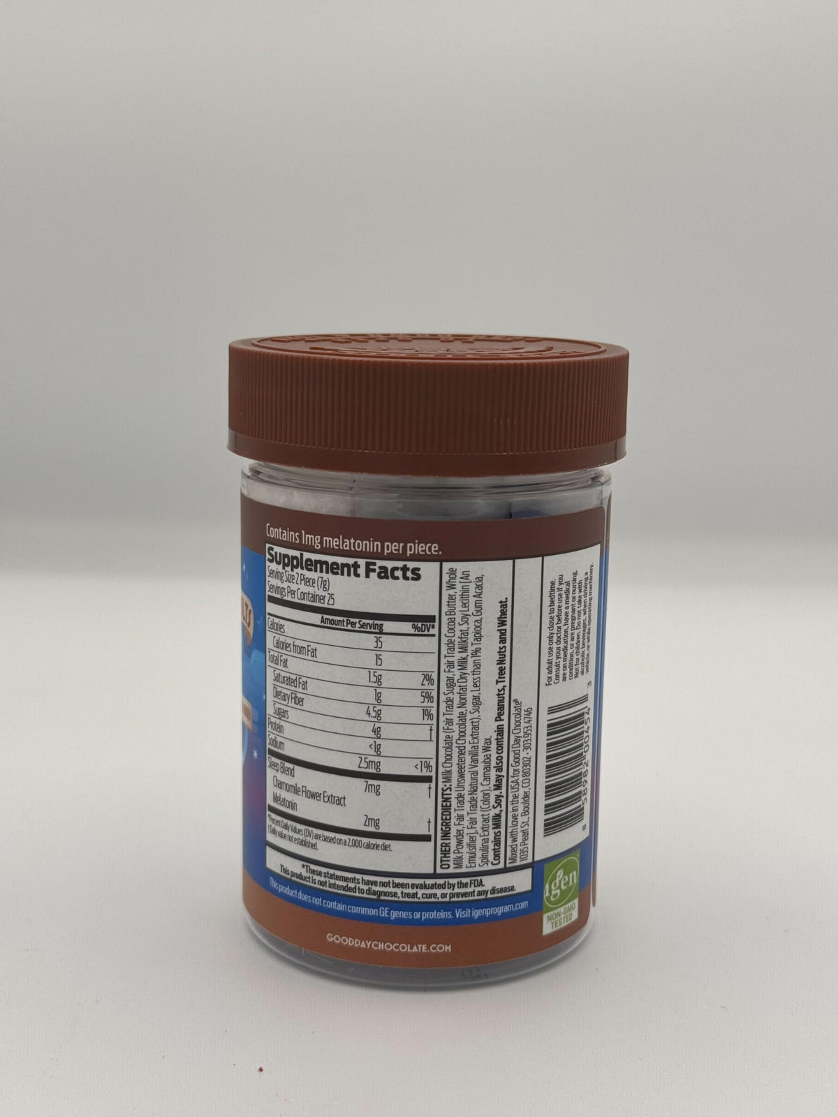 Good Day Chocolate Melatonin for Adults - 50 Count - image 5