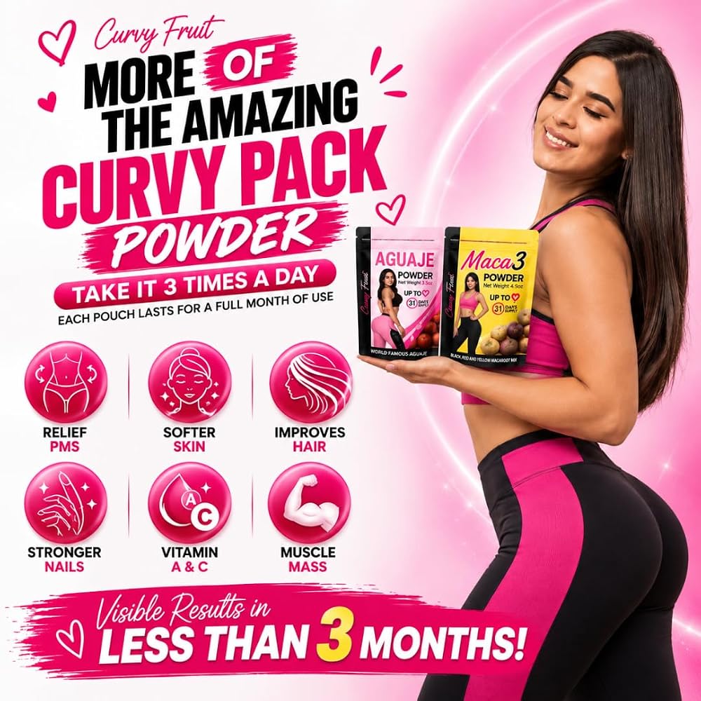 Curvy Fruit Aguaje + Maca 3 Powder for Glute & Hip Support - 2 Pack - image 5