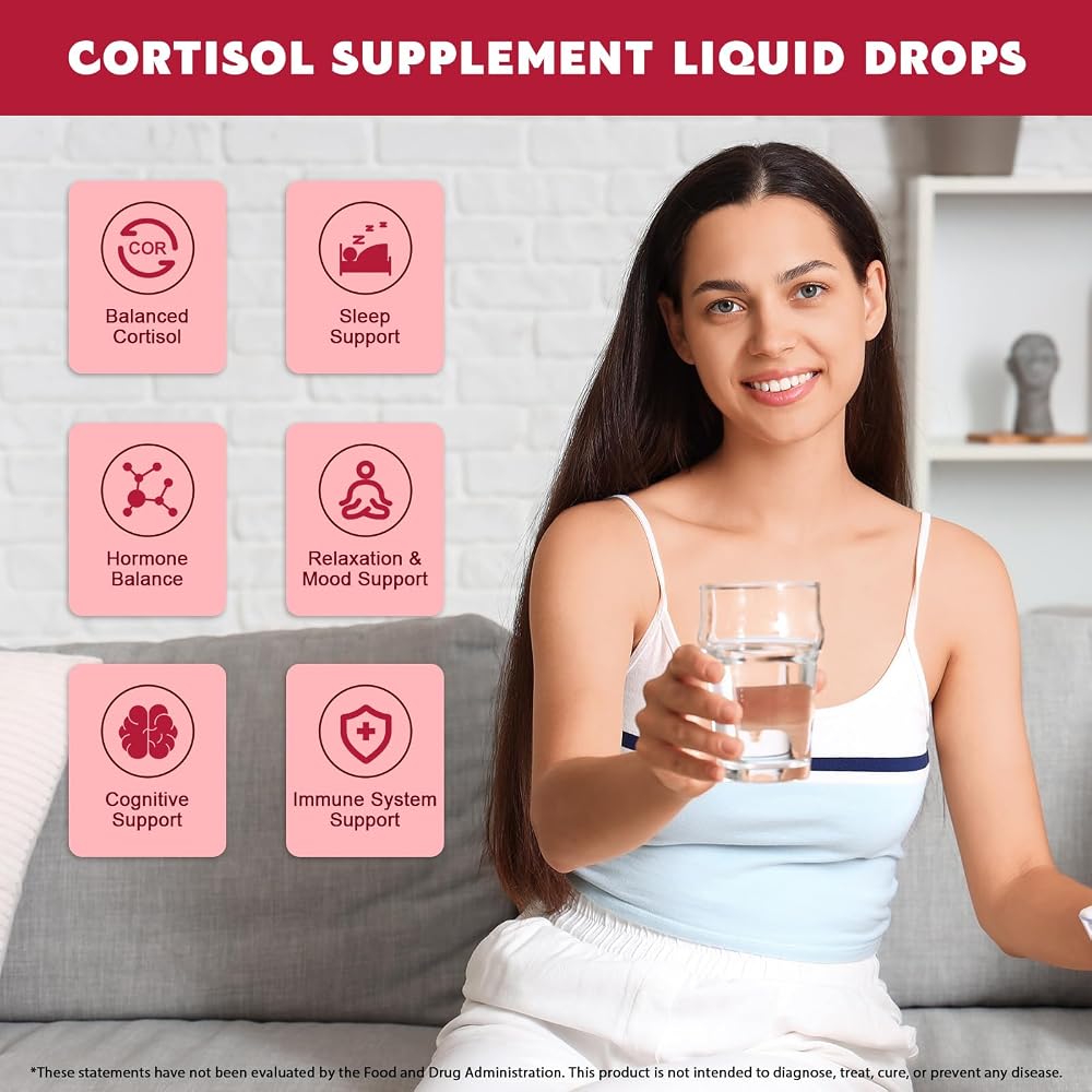 JIANKYTZ Cortisol Liquid Drops for Women - Balanced Cortisol
