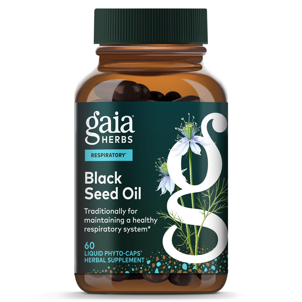 Gaia Herbs Black Seed Oil Immune Support - 60 Vegan Capsules