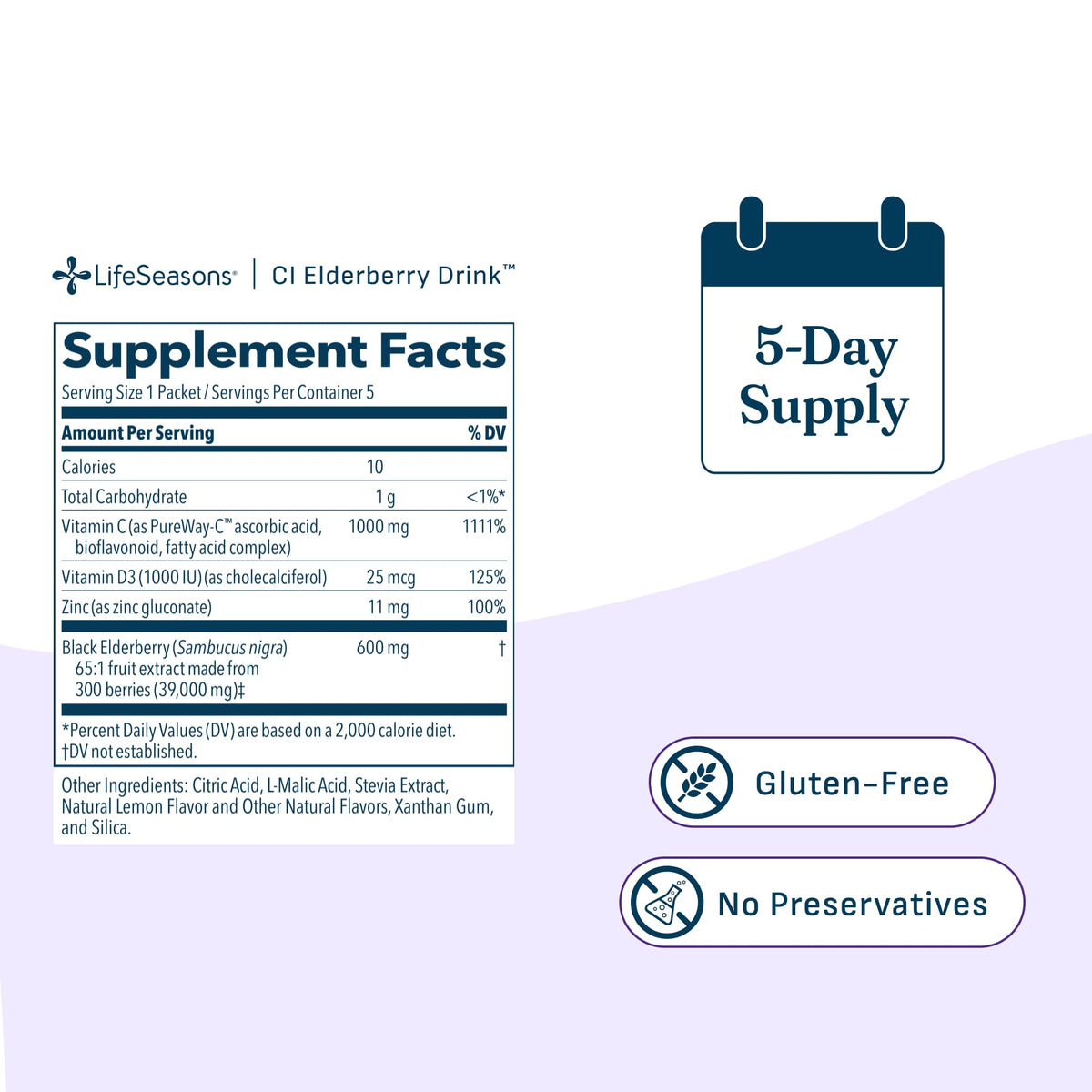 LifeSeasons Clinical Immunity Elderberry Drink Mix - 5 Pack - image 6