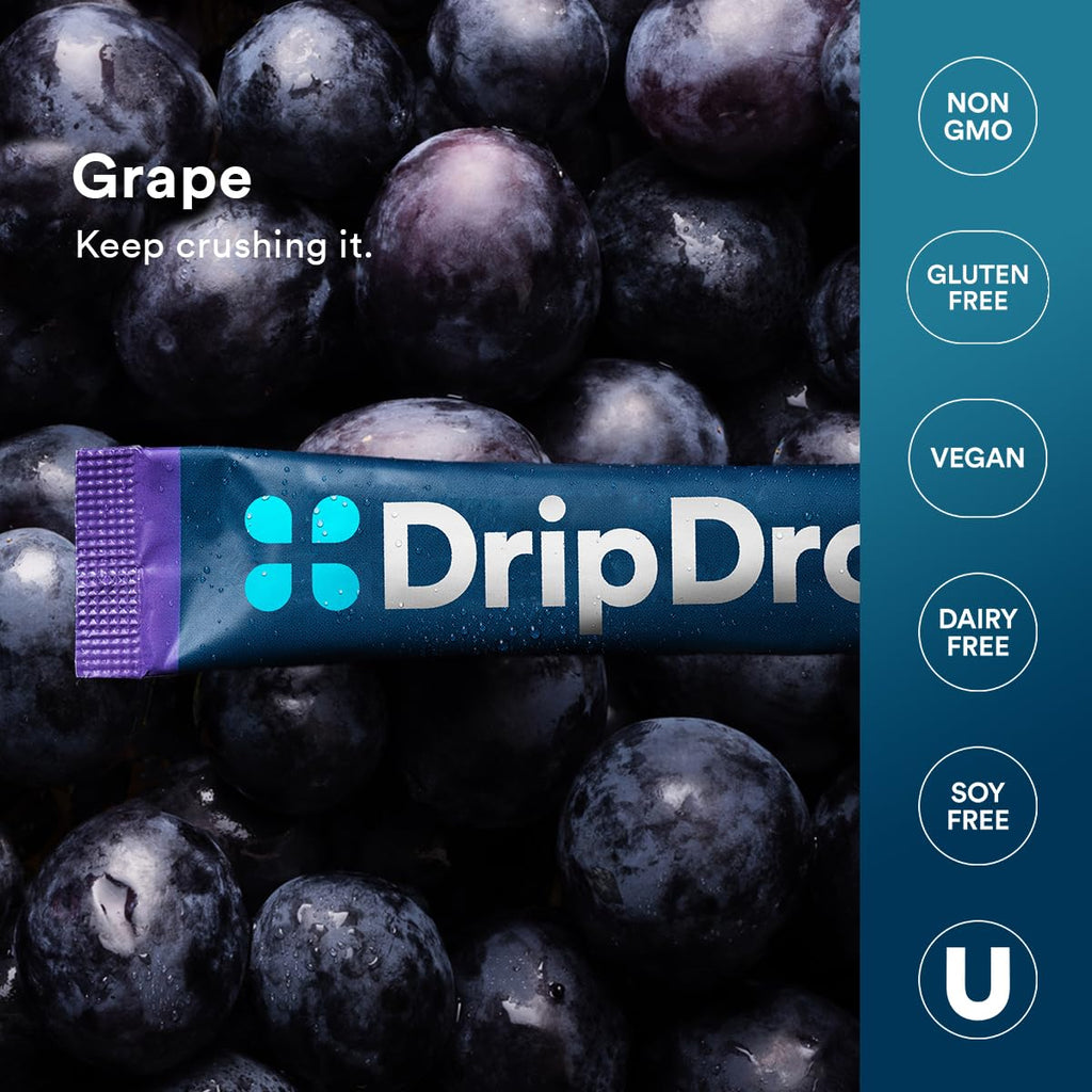 DripDrop Hydration Packets - Single Serve Electrolytes Powder Drink