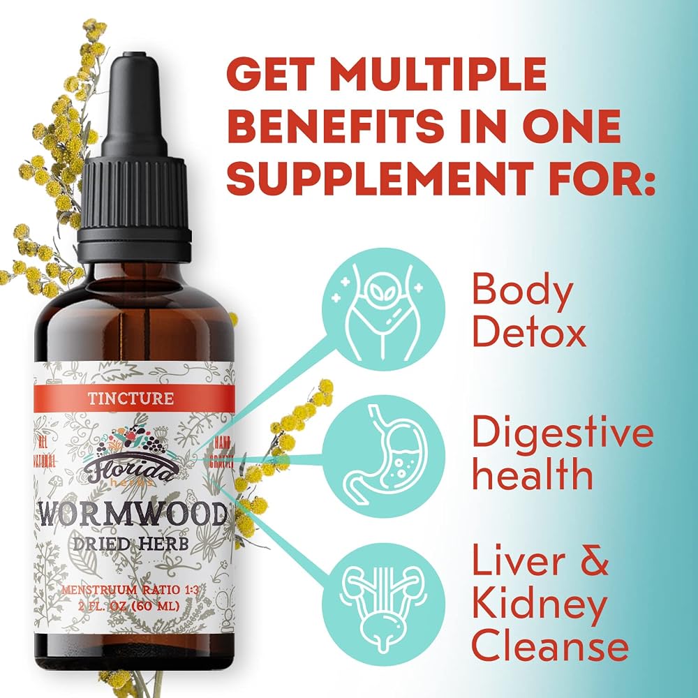 Florida Herbs Wormwood Organic Tincture Digestive Cleanse - 2 Fl Oz - image 5