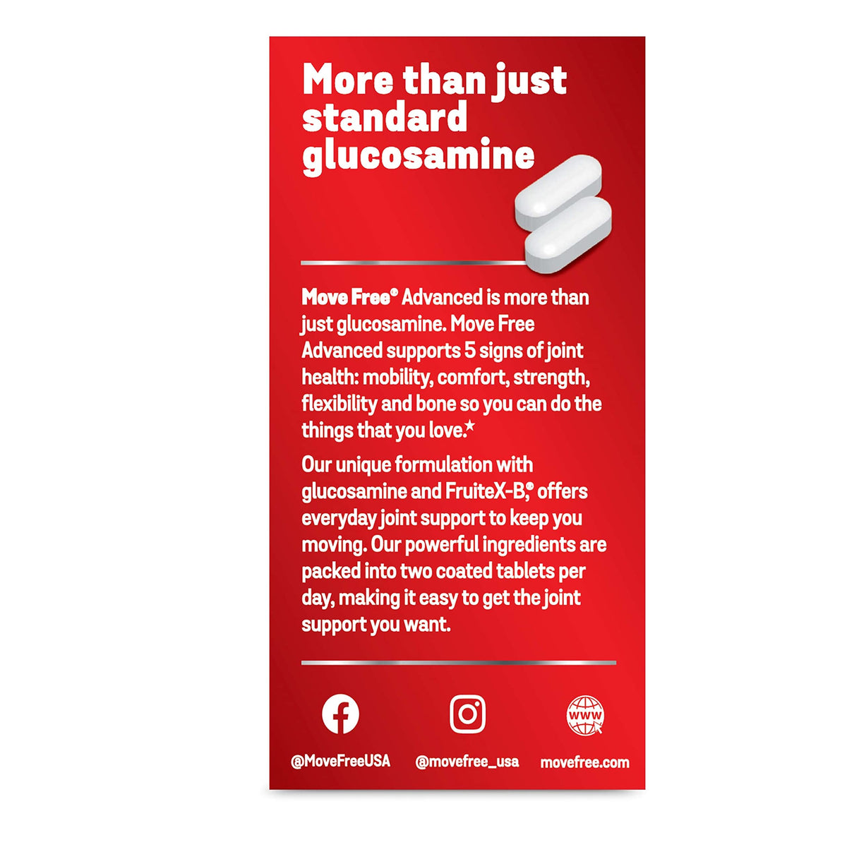 Move Free Advanced Glucosamine Chondroitin Joint Support - 200 Tablets - image 12
