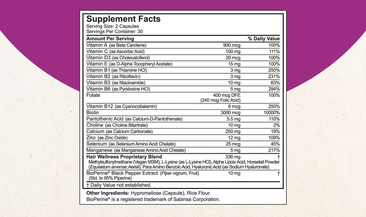 NuBest Hair Xtra - Hair Growth Vitamin for Faster Hair Growth - 60