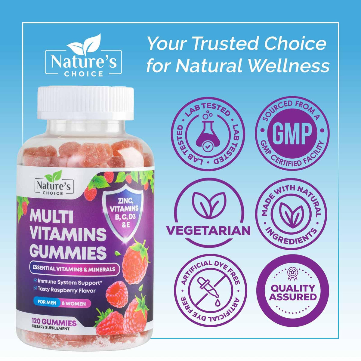 Nature's Choice Multivitamin Gummies 14-in-1 Formula - 120 Gummies - image 4