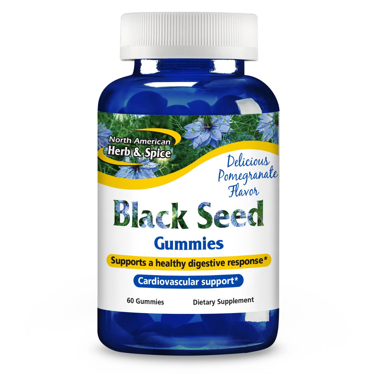 NORTH AMERICAN HERB & SPICE Black Seed Gummies Pomegranate - 60 Gummies