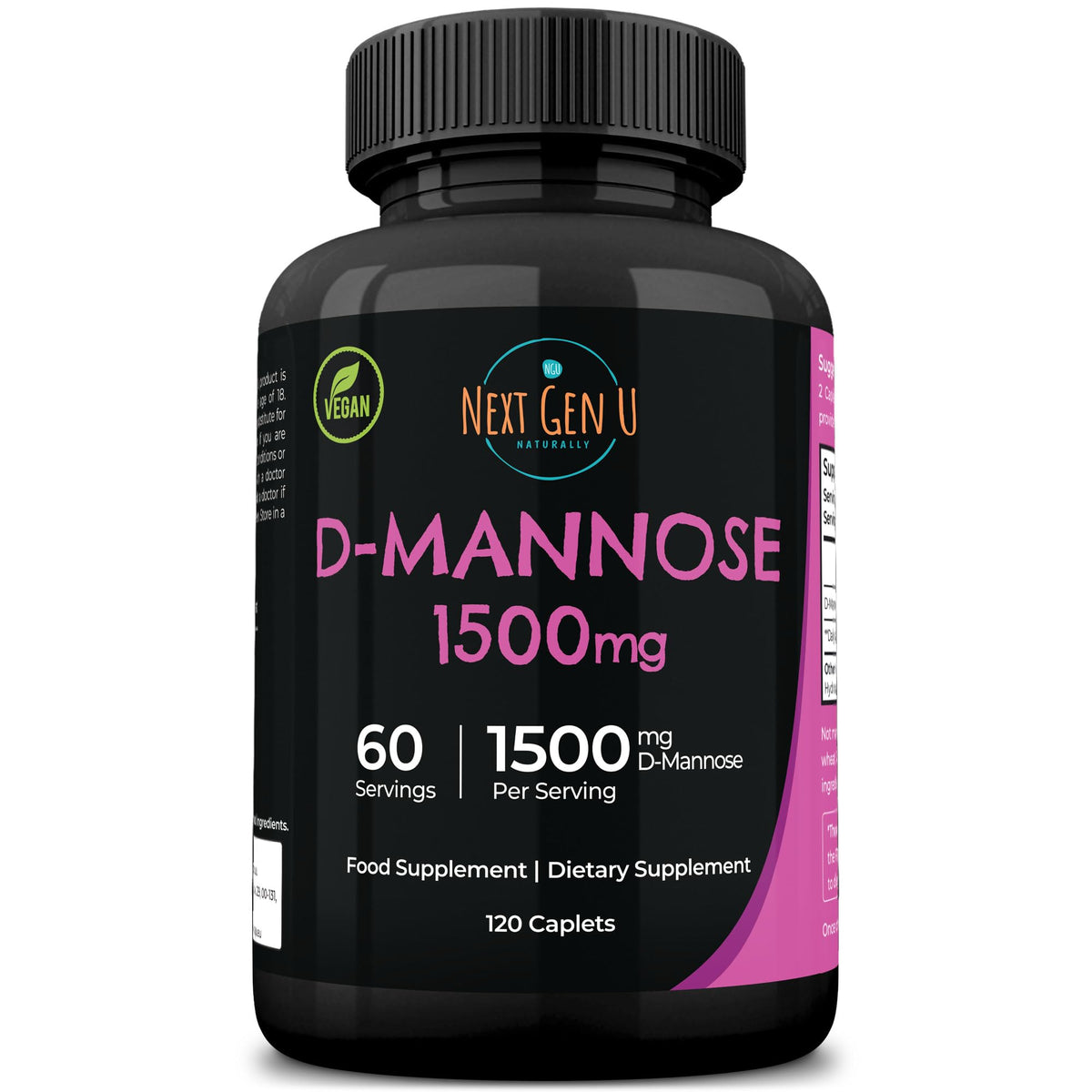 NGU Next Gen U D-Mannose 1500 mg - 120 Vegan Caplets