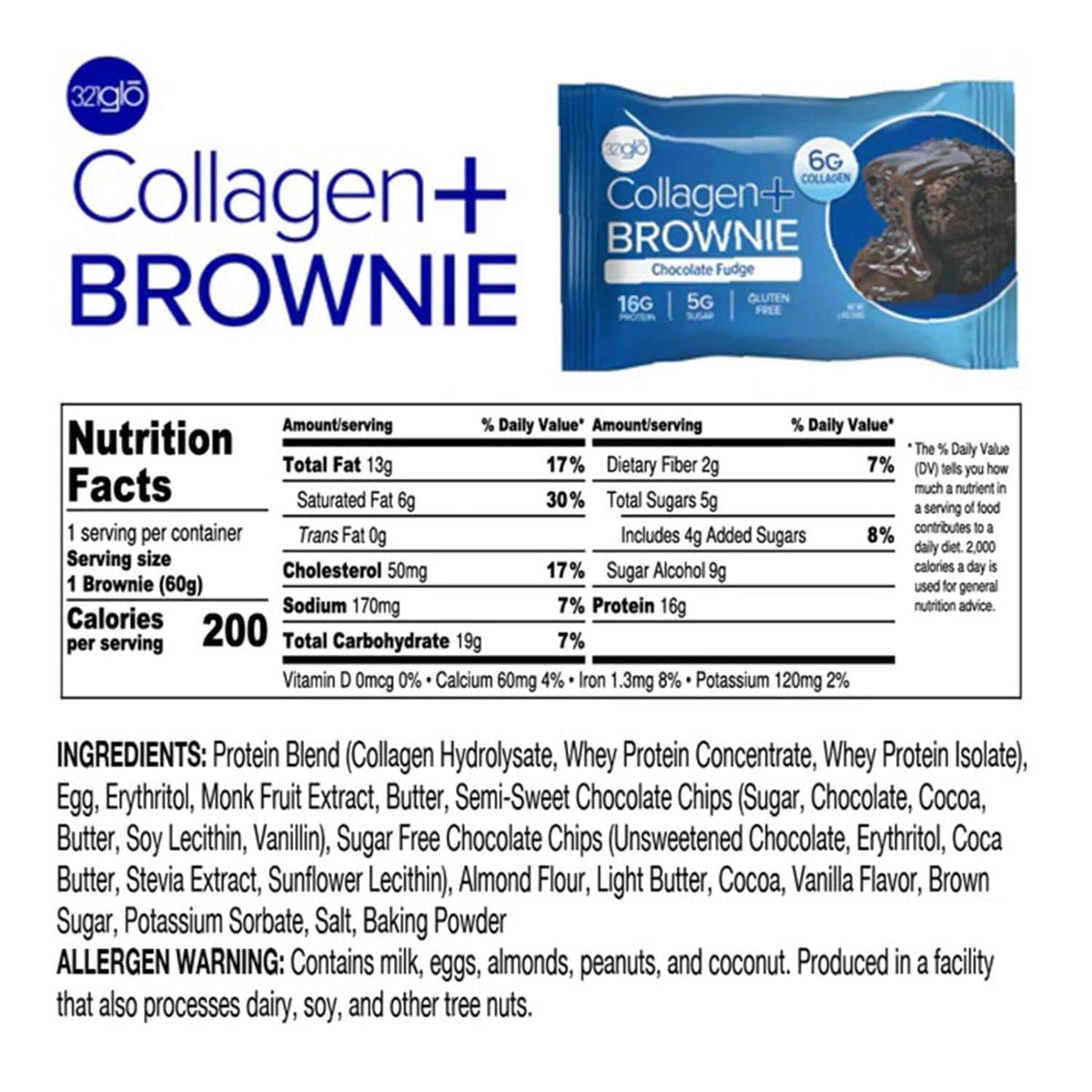 321glō 321glo Collagen Protein Brownie