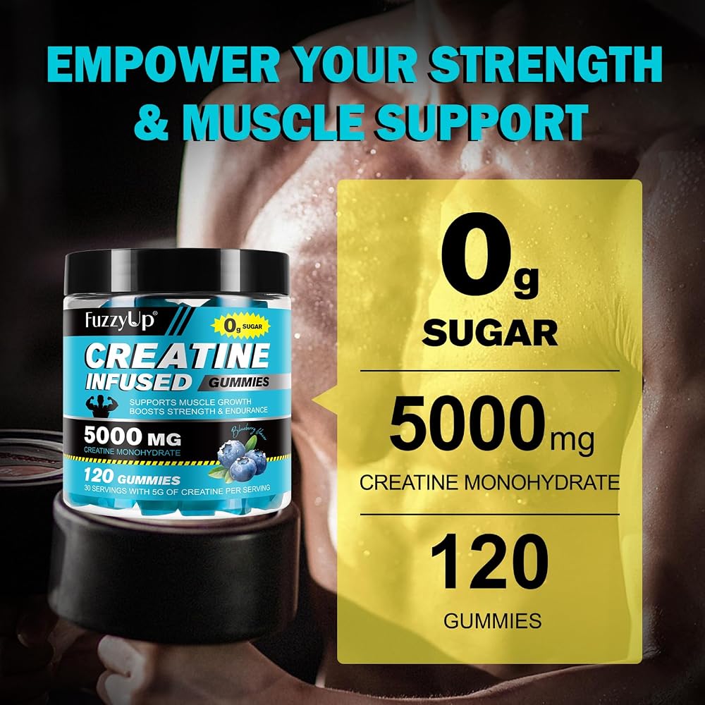 ZhuGuaCo Creatine Monohydrate Gummies for Muscle Growth - 120 Gummies - image 5