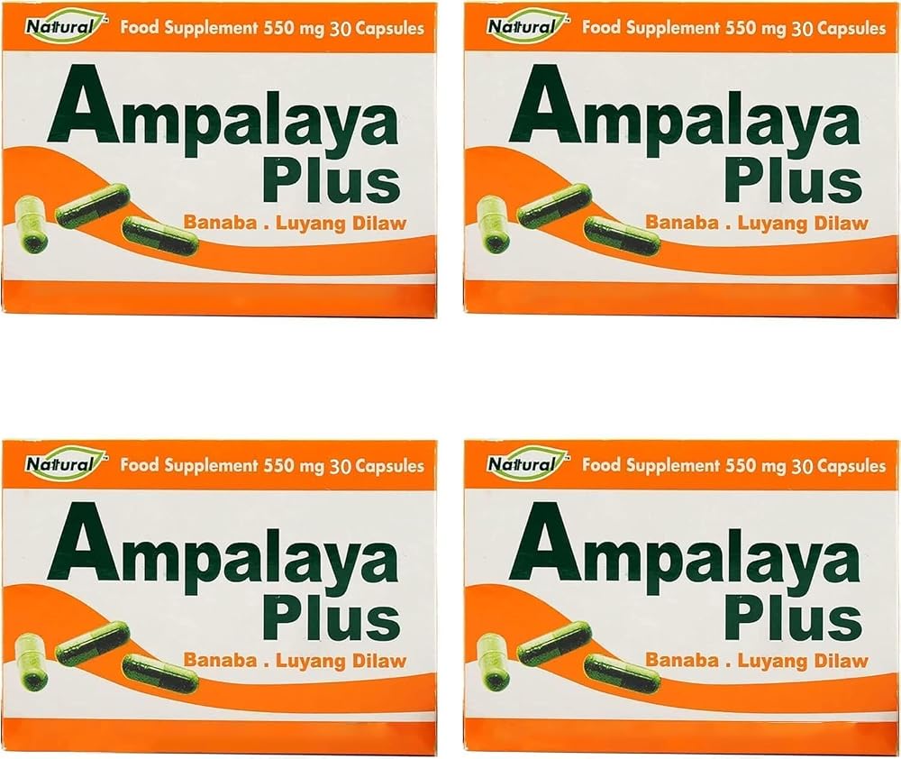 Nattural Amplaya Plus Banaba & Luyang Dilaw 550 mg - 120 Capsules