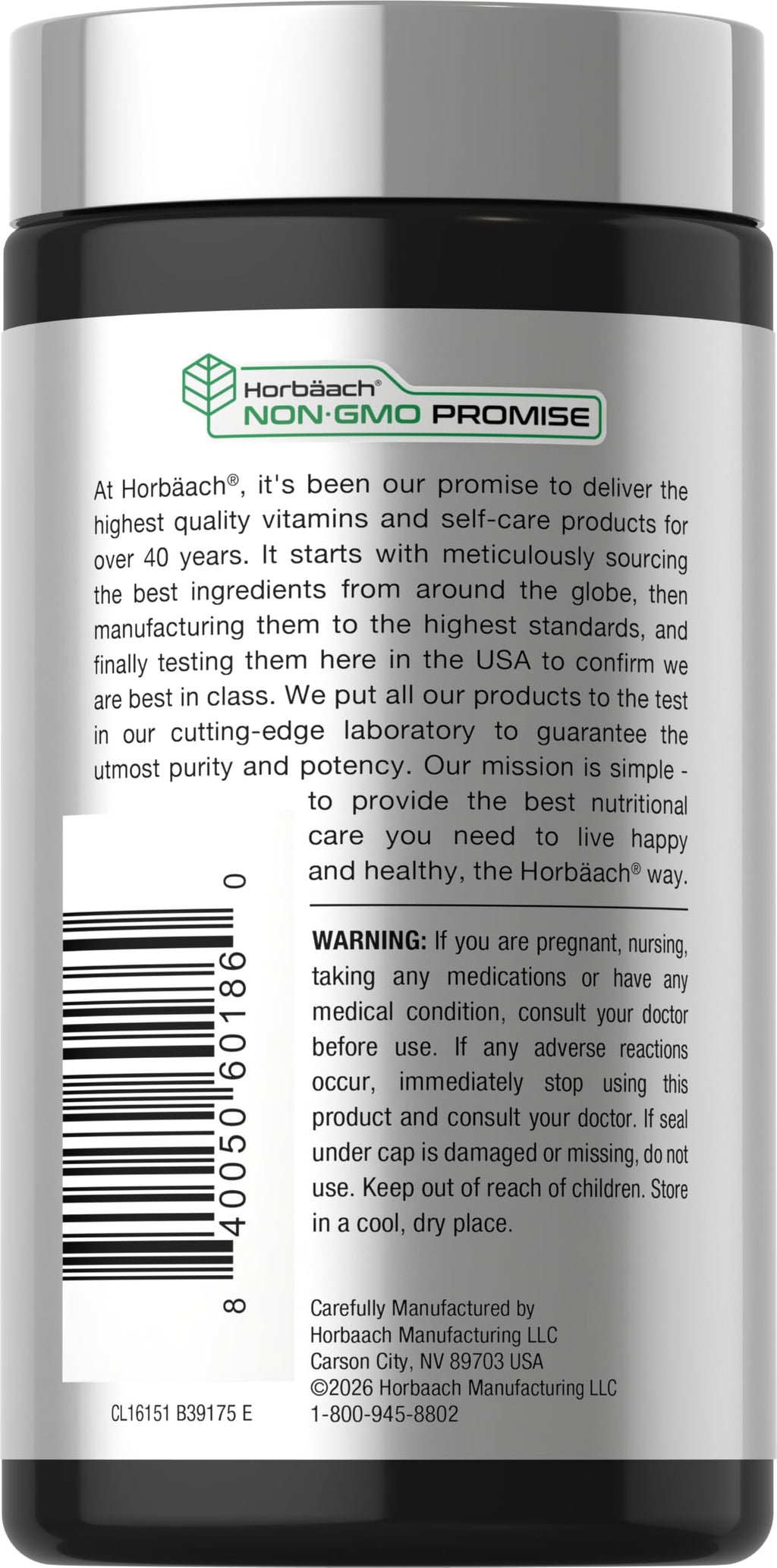 Horbäach Cordyceps Mushroom Capsules CS-4 Strain - 200 Count - image 3