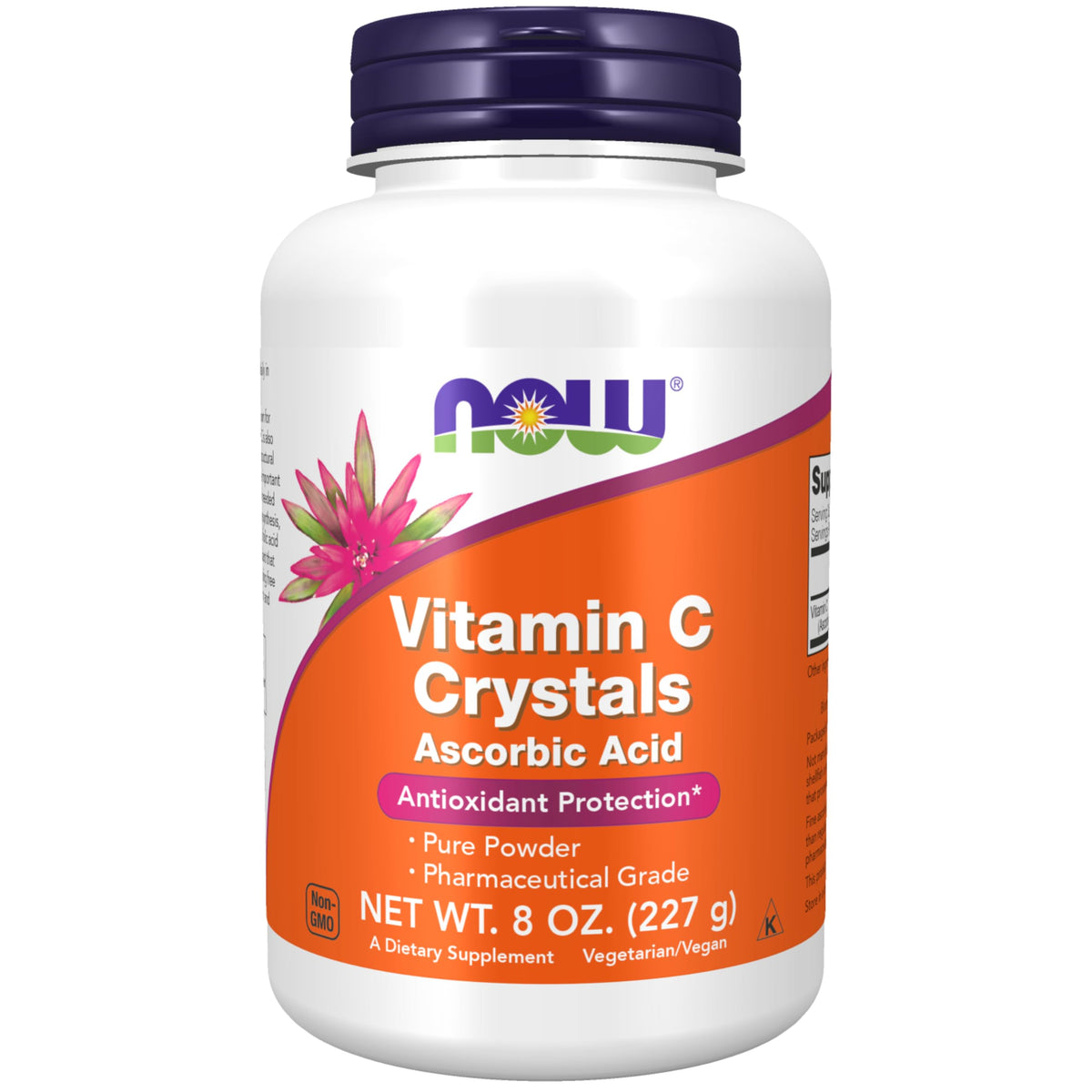 NOW Vitamin C Crystals Ascorbic Acid Powder - 8 oz
