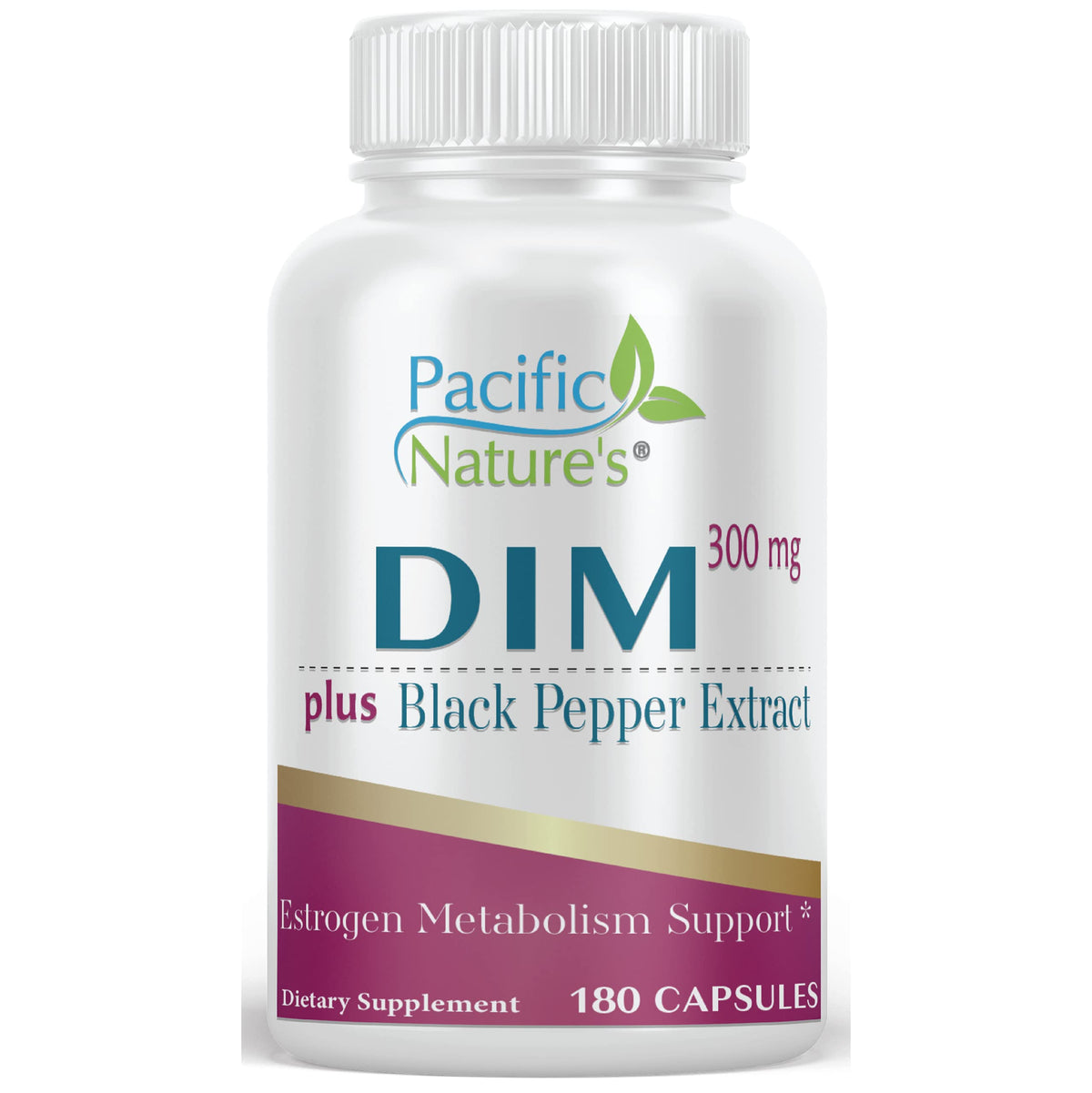 Pacific Nature's DIM 300mg with Black Pepper - 180 Capsules